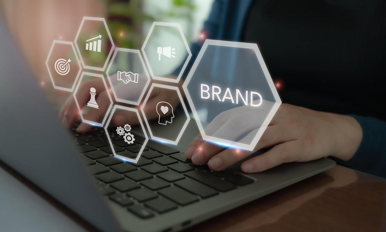 Marke eines Netzwerkunternehmens. Werbung für ein neues MLM-Projekt