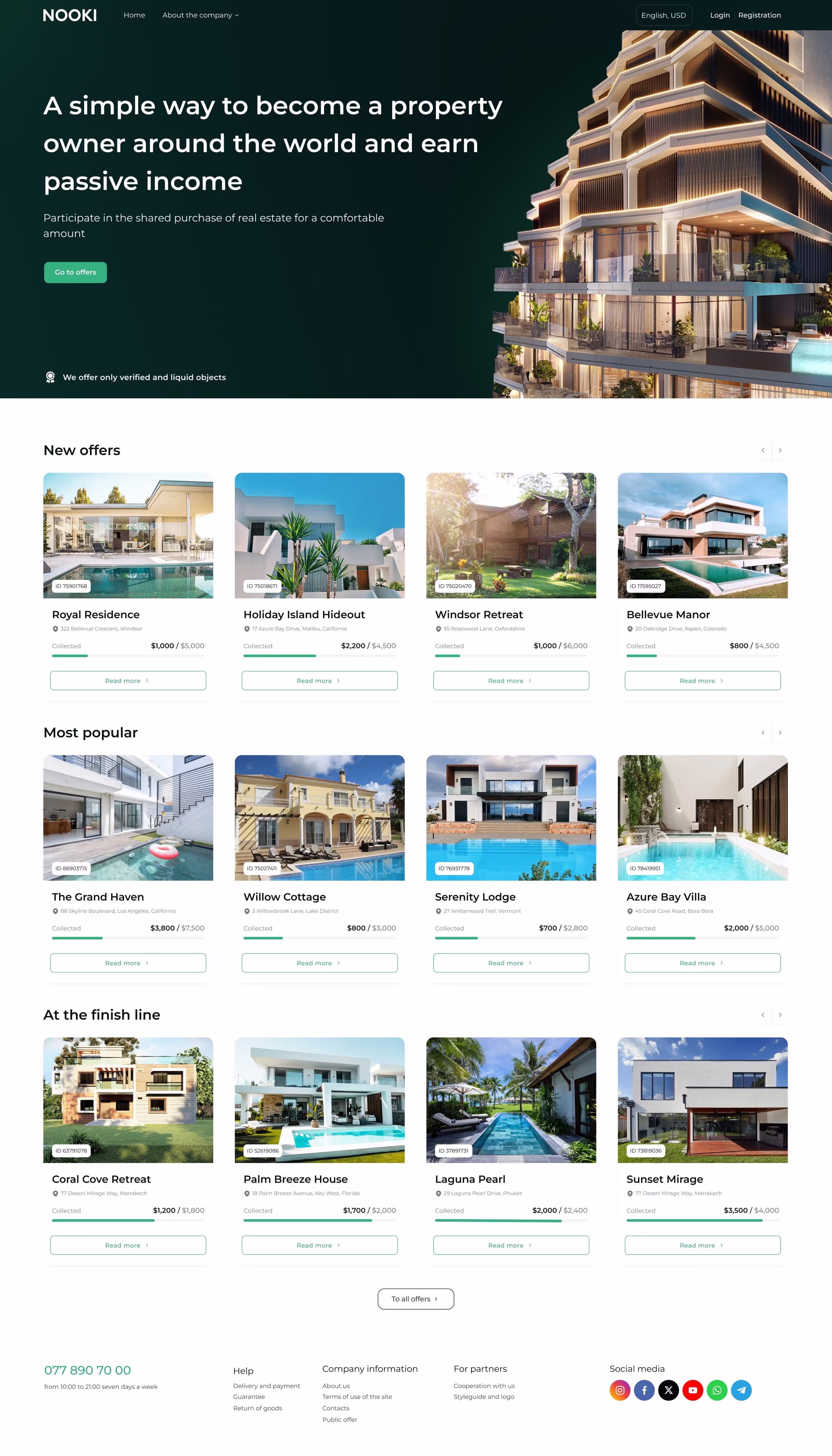 Showcase of lots with individual design + Telegram bot 1
